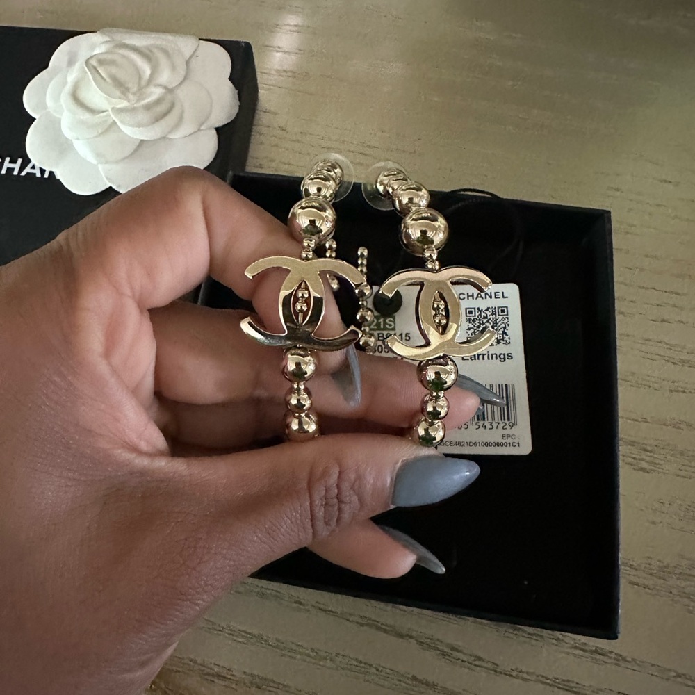 Chanel Gold Hoop Earrings